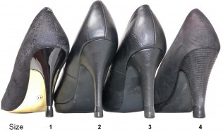 4 pairs - All sizes- BLACK heel tips