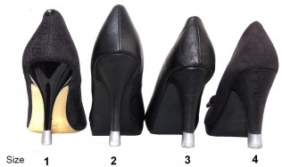 4 pairs - All sizes- Silver Heel tips