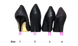 colored stiletto - shoe repair - high heel - worn out heel - kitten heels